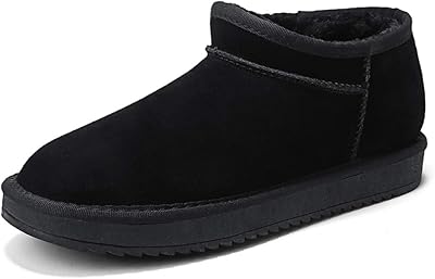Bottes de neige d'hiver pour hommes, bottines chaudes doublées de fourrure, imperméables