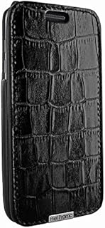 Etui portefeuille piel frame imagnum pour samsung galaxy s7 - cuir crocodile noir