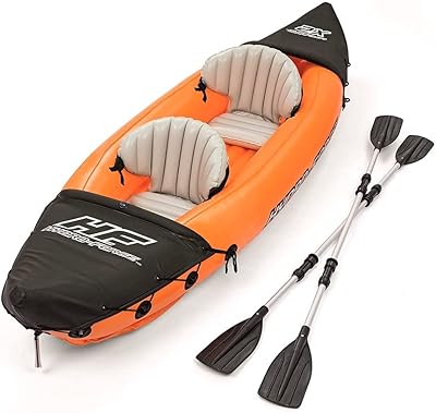 Kayak rapide hydro-force | ensemble de kayak gonflable pour 2 personnes avec sièges, dossier, pagaies, pompe à main et sac de transport, orange. Diaytar : Qualité professionnelle, prix grand public