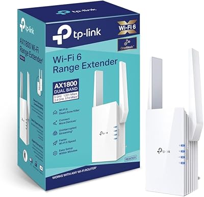 Tp - link re605x ax1800 prolongateur de portée wi-fi 6, 1800 mbps, double