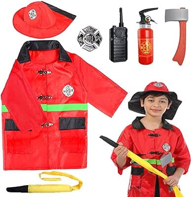 Costume de chef des pompiers b&k pour enfants, ensemble de costumes d'halloween