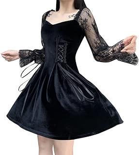 Robe de soirée cosplay robe gothique noire robe de cocktail robe en dentelle croisée robe en velours robe à manches longues. Faites des économies avec Diaytar, le leader du e-commerce discount au Sénégal