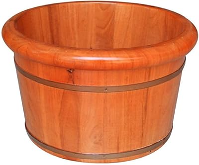 Seau de bain de pieds en bois, bassin de pédicure en chêne