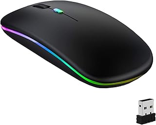 Souris bluetooth sans fil aniwi souris double mode led fine
