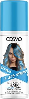 Spray de coloration temporaire cosmo bleu néon pour unisexe 100 ml | convient