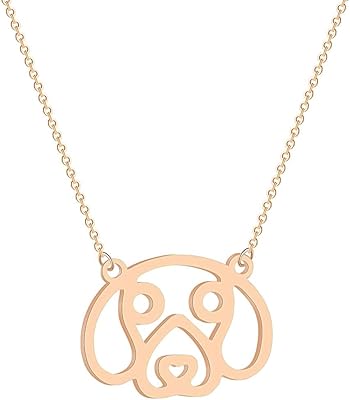 Collier pendentif en forme de visage de chiot beagle pour femmes et filles