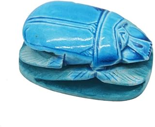 Pierre creuse en céramique bleue faite à la main en égypte. charme