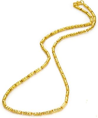 Collier en or pur 24 carats pour femme, bijoux fins, cadeau de mariage et de fiançailles pour femme, en rupture de stock, or rose. Diaytar Sénégal : Achetez plus, dépensez moins
