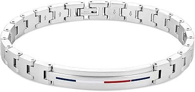 Bracelet en acier inoxydable pour homme, argent, longueur 20 cm, acier inoxydable