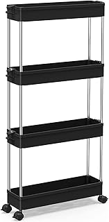 U-home chariot de rangement fin étagère coulissante mobile tour rotative pour cuisine