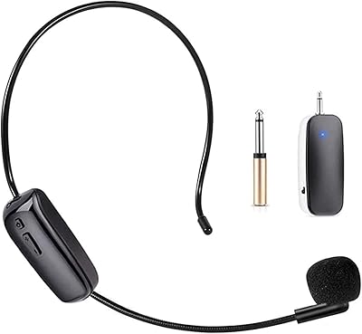 Casque de microphone sans fil, casque de microphone sans fil uhf portable 2 en 1, portée de haut-parleurs de 165 pieds, haut-parleurs de scène pour enseignants, guides touristiques, entraîneur de fitness. Révolutionnez votre façon d'acheter avec Diaytar