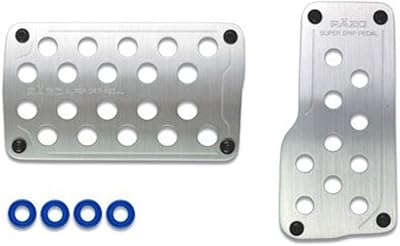 Jeu de petites pédales de transmission automatique razo super grip, argent, 2 pièces