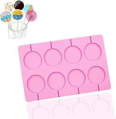 Moules à sucettes glacées en silicone moules glace elecdon bonbons glacés ronds solides