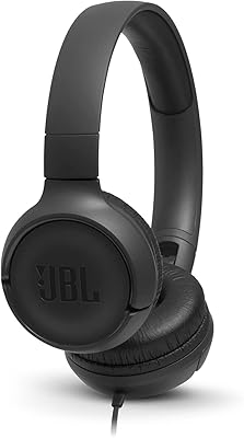 Écouteur supra-auriculaire filaire jbl tone 500, jbl deep pure bass, télécommande/micro 1 bouton