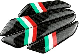 Ensemble de 4 autocollants de protection 3d en fibre de carbone véritable