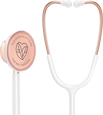 Stéthoscope fricare en or rose avec étui de transport et lampe stylo, cadeaux