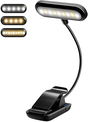 Lampe de lecture de lit, lampe de lecture rechargeable avec 9 led, lampe