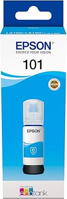 Bouteille d'encre epson ecotank 101, encre bleu cyan pour recharge d'imprimante, 70 ml