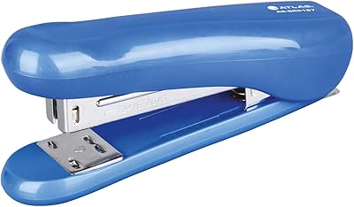 Agrafeuse métallique demi-bande atlas avec arrache-agrafes (bleu)