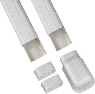 Forestshell 4" 8' kit de couverture de ligne de climatiseur décoratif en pvc