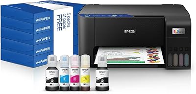 Imprimante domestique 3-en-1 epson ecotank l3251 avec wi-fi et smart panel + papier