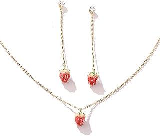 Boucles d'oreilles fraise 3d pour femmes, jolie forme de fraise en résine rouge