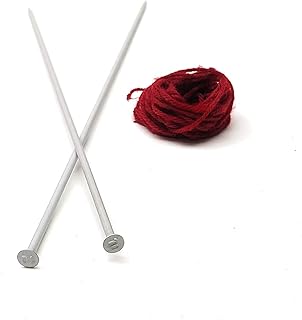 Girlyz attire aiguille à tricoter en aluminium avec bouton arrondi pakki salayi