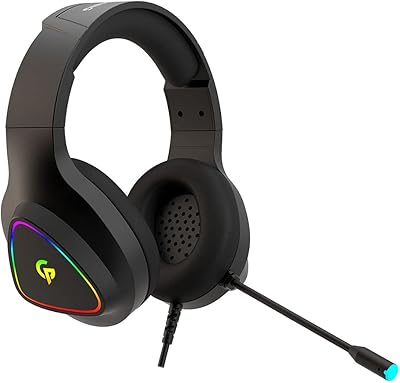 Casque de jeu filaire porodo rgb avec suppression du bruit, son 3d hd