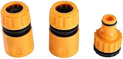 Kit de raccord de tuyau d'eau de jardin universel adaptateur de connecteur jaune