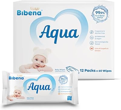 Lingettes pour bébé bebena aqua, 12×60, (720 lingettes)