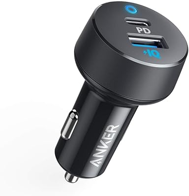 Chargeur de voiture anker, 30 watts, charge rapide, avec port type c, powerdrive