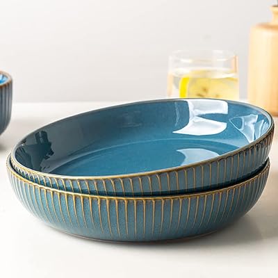 Ensemble de grands bols à pâtes de 1000 ml, plats en porcelaine