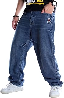 Jean baggy hip hop pour hommes - pantalon en denim droit et ample