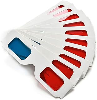 Lunettes en papier 3d beikal, monture en carton blanc, 50 paires