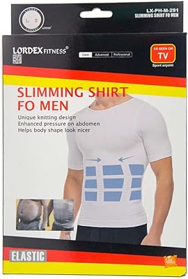 Chemise amincissante et amincissante lordex fitness pour homme, design en tricot unique, lx-ph-m-291