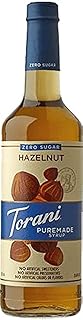 Boisson sans sucre torani puremed (saveur noisette, 750 ml)