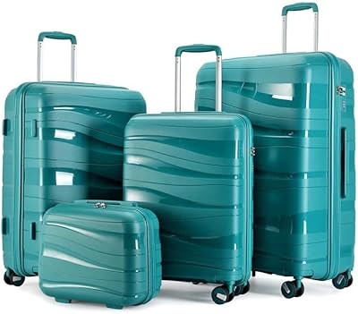 Ensemble de bagages à roulettes légers tsa lock avec matériau pp, ensembles