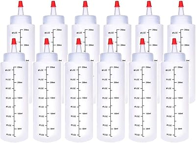 Bouteilles à presser pour assaisonnement paquet de 12 bouteilles en plastique