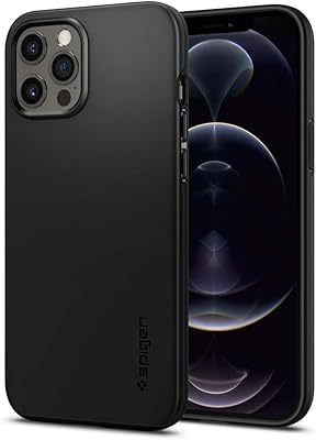 Coque de protection spigen slim conçue pour iphone 12 pro max - noir