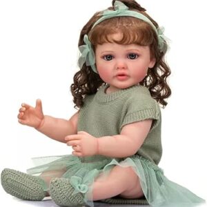 Poupée 3d nano classic betty en silicone souple, vinyle et silicone souple au design 3d avec veines visibles et cheveux enracinés à la main taille 22 pouces 55 cm. Diaytar : Votre shopping, nos meilleurs prix