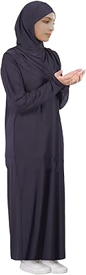 Robe abaya une pièce fbo pour femmes robe de prière islamique unie