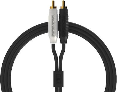 Câble audio dj tech tools 2.0 : 2 m rca vers rca (noir)