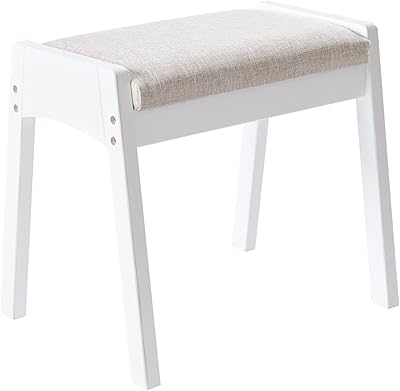 Banc de coiffeuse beachum pour chambre à coucher avec grand bureau rembourré, banc