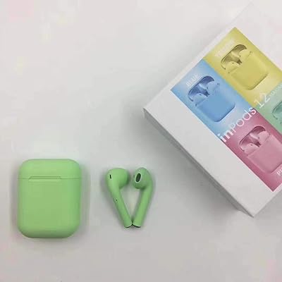 Écouteurs de sport in buds i12 tactiles et connexion automatique - vert