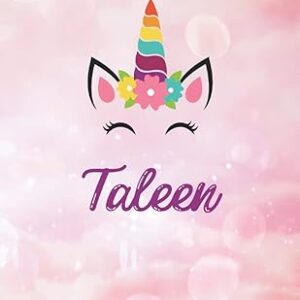 Taleen : un joli carnet de croquis de licorne (8,5 x 11) pouces 110 pages avec papier vierge pour le nom de fille taleen pour dessiner, gribouiller, journal, croquis. Diaytar : Le discount nouvelle génération au Sénégal