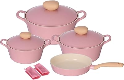 Ensemble neoflam de 9 pièces rose