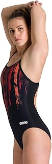 Maillot de bain une pièce à dos rayé pour femme arena