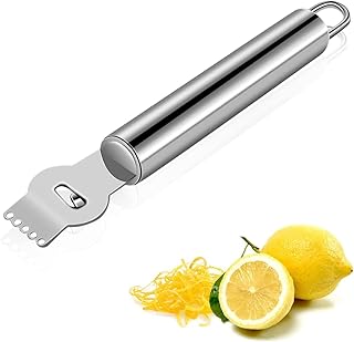 Râpe à zesteur de citron senbos, éplucheur d'agrumes orange en acier inoxydable avec couteau à canal et boucle de suspension, râpe à zesteur d'agrumes, outil de torsion de citron, garniture de boissons pour cuisine et bar, passe au lave-vaisselle. Électroménager, mode, beauté... Diaytar a tout en stock