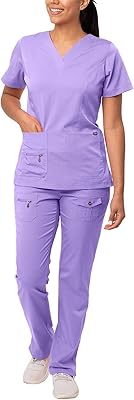 Ensemble de vêtements médicaux adar indulgence junior pour femme, col en v
