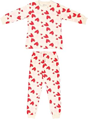 Ensemble pyjama long deux pièces fille ecco rouge et rose (ensemble une pièce)